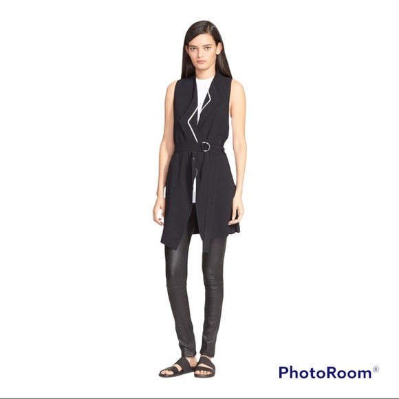 Helmut Lang Long Black Torsion Vest - Picture 1 of 11